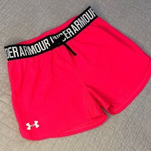 Under Armour Girls' HeatGear Play Up Shorts youth medium YMD